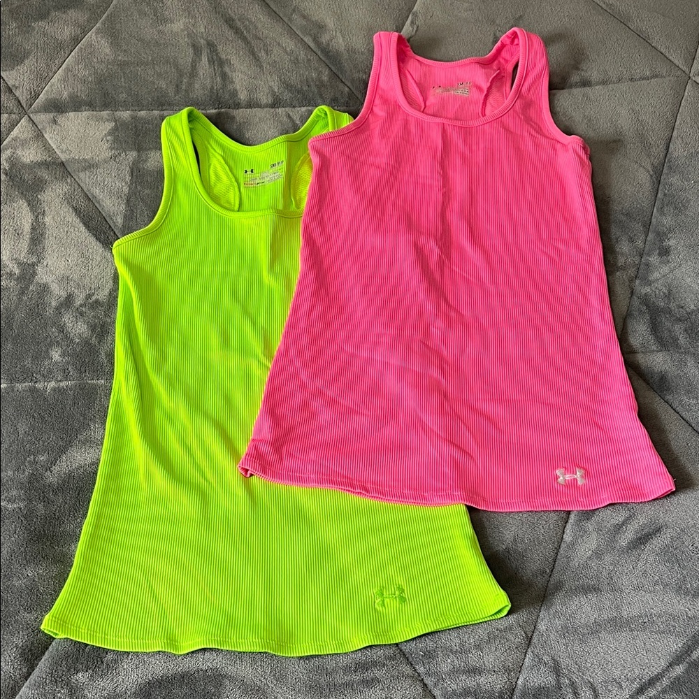 Under Armour Women’s Neon Tank Tops - Pink & Green